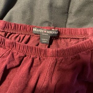 Brandy Melville Deep Red Skirt